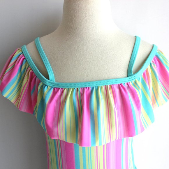 Wonder Nation One Piece Swimsuit Girls Size 7/8 - Picture 10 of 16